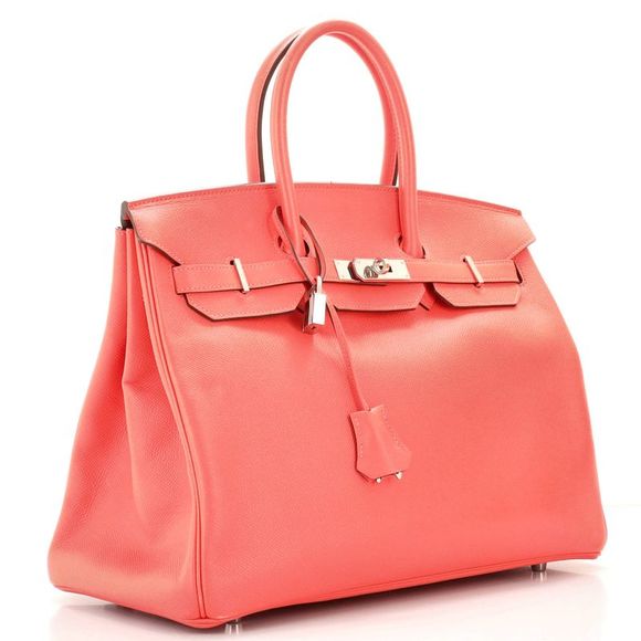 Hermes Birkin Handbag Rose Jaipur Epsom with Palladium Hardware 35 Pink - Picture 3 of 10